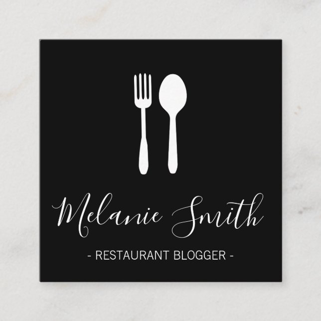 Utensils Fyrkantigt Visitkort (Framsida)