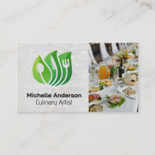 Utensils Natural Logotyp Catering Visitkort