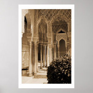 Uteplats av lejon, Alhambra slott Poster