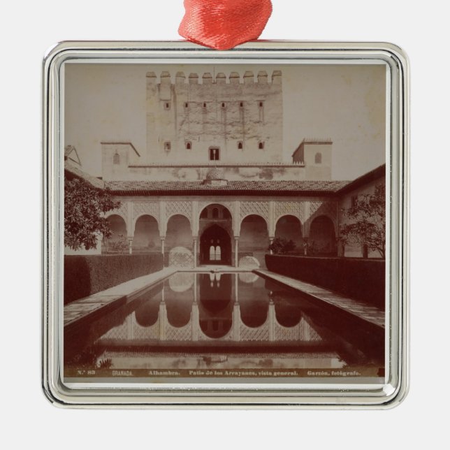 Uteplats de los Arrayanes, Alhambra, c.1875-80 Julgransprydnad Metall (Framsidan)