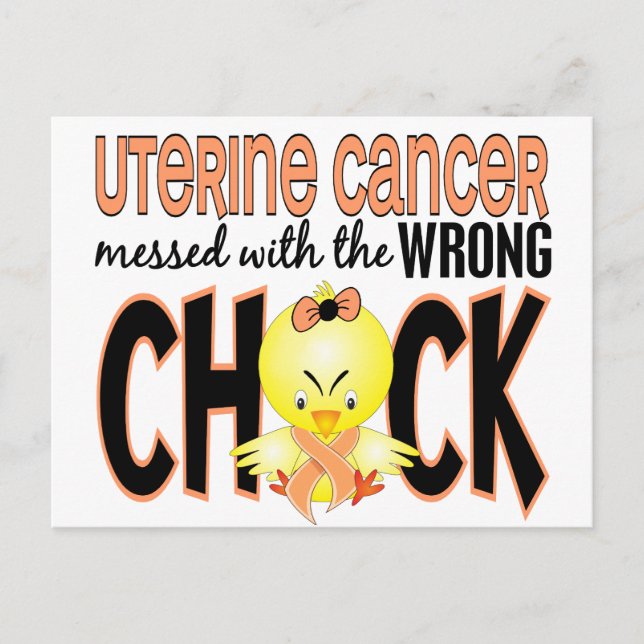 Uterin cancer med fel Chick Vykort (Framsida)