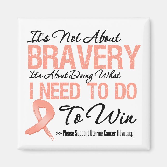 Uterine Cancer Battle Magnet (Framsidan)