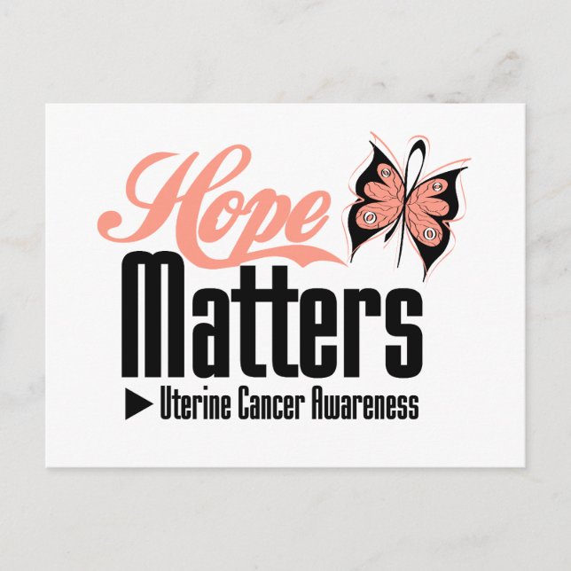 Uterine Cancer HOPE MATTERS Vykort (Framsida)