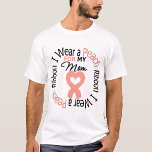 Uterine Cancer I Bära Peach Ribbon för mitt Mamm Tee