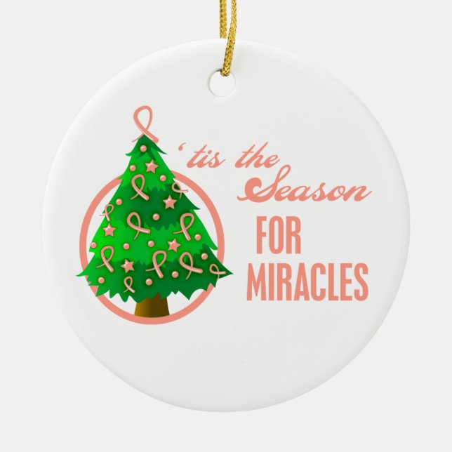 Uterine Cancer jul Miracles Julgransprydnad Keramik (Framsidan)