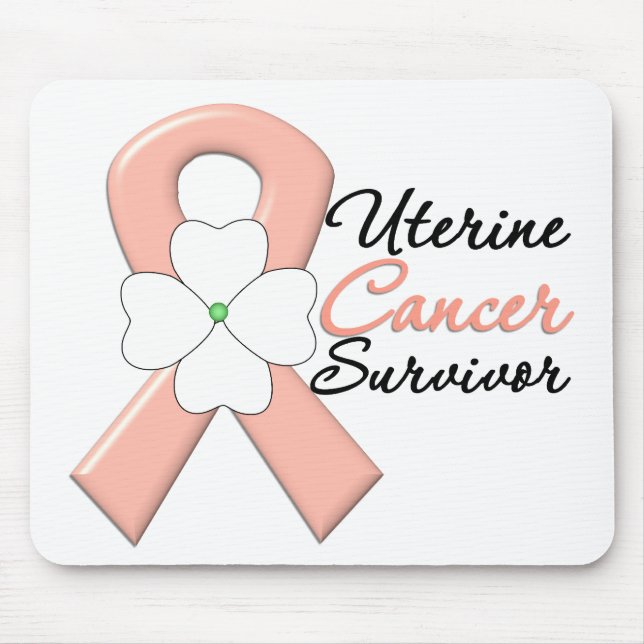 Uterine Cancer Survivor Flower Ribbon Musmatta (Framsidan)