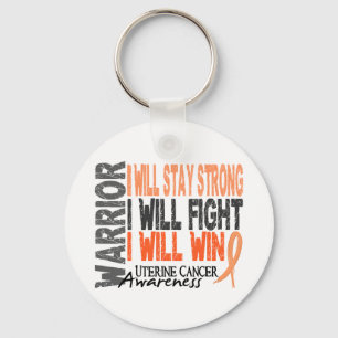 Uterine Cancer Warrior Nyckelring