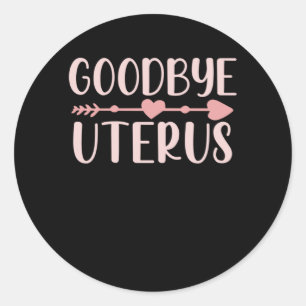 Uterus-borttagning av kirurgiskt ingrepp i hystere runt klistermärke