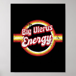 Uterus Energy Retro Feminist Womans Poster