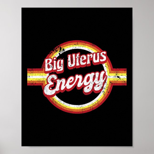 Uterus Energy Retro Feminist Womans Poster (Framsidan)