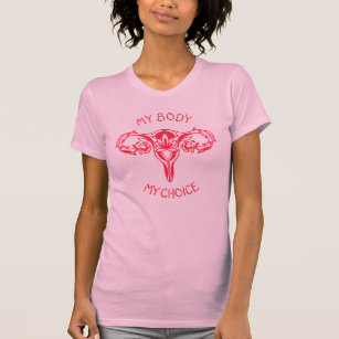 Uterus Feminist min kropp mitt val T-Shirt