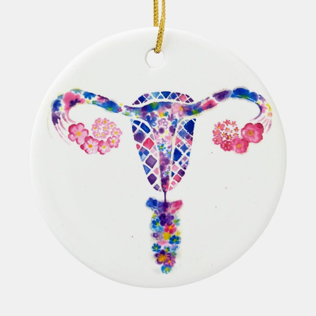Uterus Julgransprydnad Keramik (Framsidan)