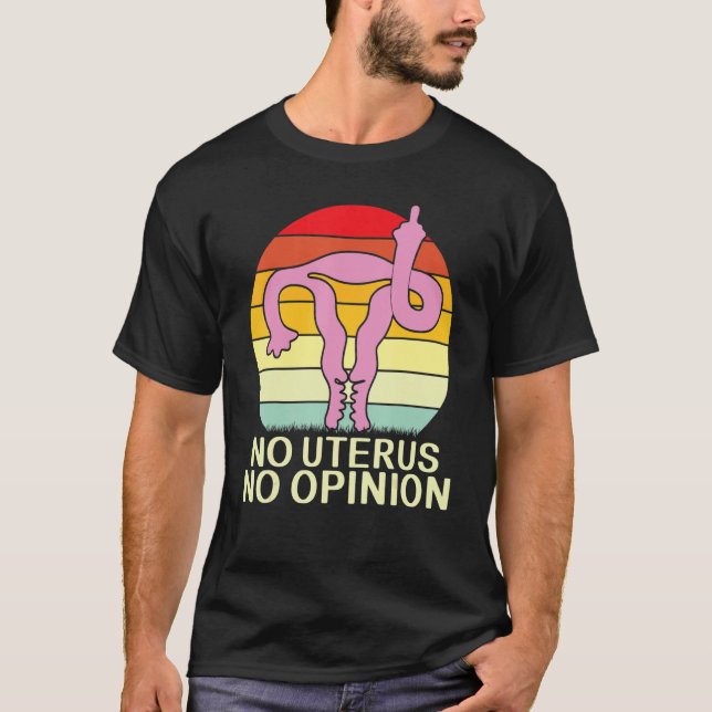 Uterus No opinion Uterus Showing Mitten Finger T Shirt (Framsida)
