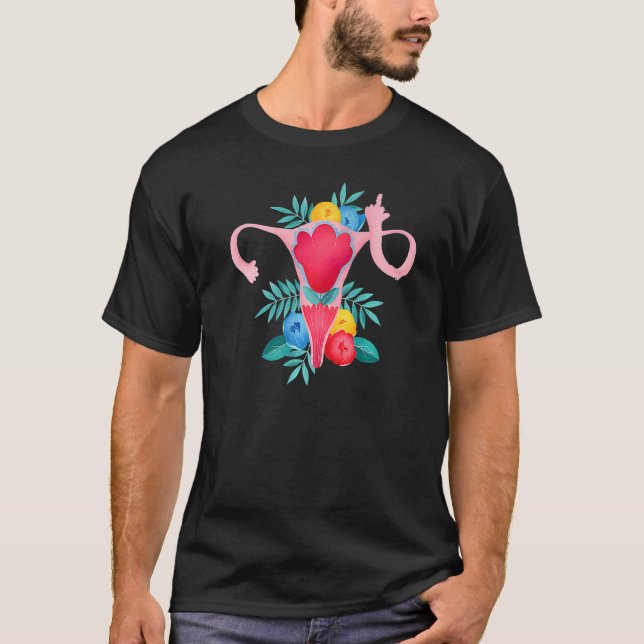 Uterus visar den feministiska feminismen i Mitten  T Shirt (Framsida)
