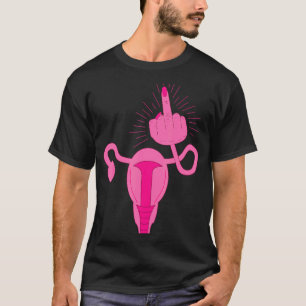 Uterus visar den feministiska feminismen i Mitten T Shirt