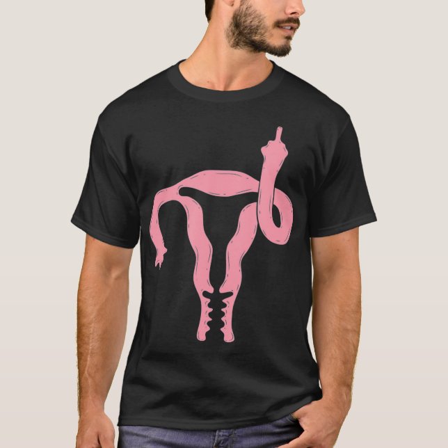 Uterus visar den feministiska feminismens gåva frå t shirt (Framsida)