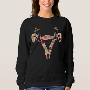 Uterus visar Uterus Blommigt fem vid Argen Mitten T Shirt