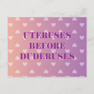 Uteruses Heart Ombre Vykort