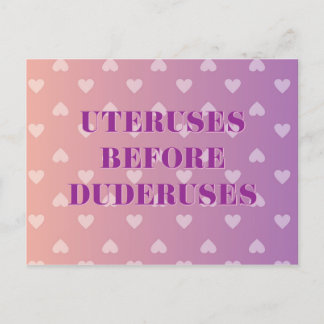 Uteruses Heart Ombre Vykort