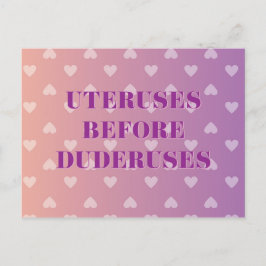 Uteruses Heart Ombre Vykort