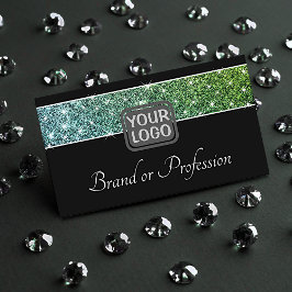 Utestående Elegant Teal Glitter Shimmer Stars Visitkort