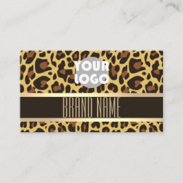 Utestående klassisk Leopard Mönster Brown Beige Visitkort