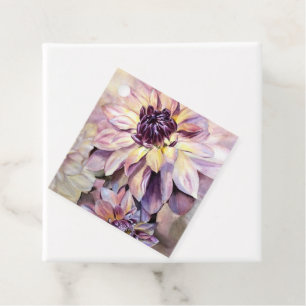 Utestående vackra Dahlia Flowers Gåvor Etiketter