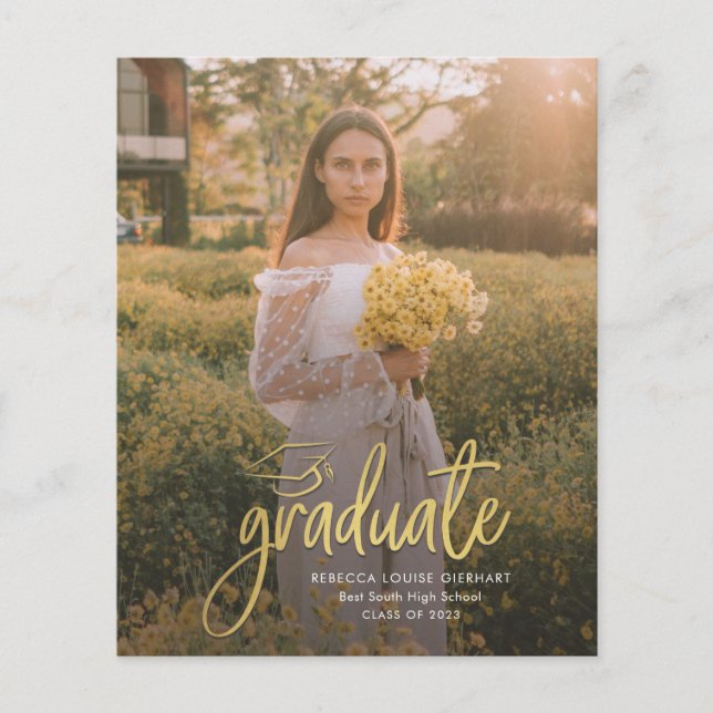 Utexamen 2026 Foto Grad Öppen Hus Inbjudan (Framsida)