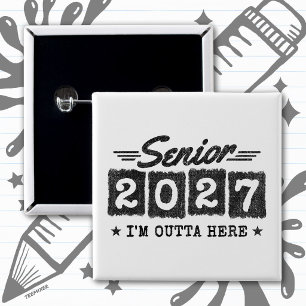 Utexamens Avgångsklass 2027 Retro Knapp