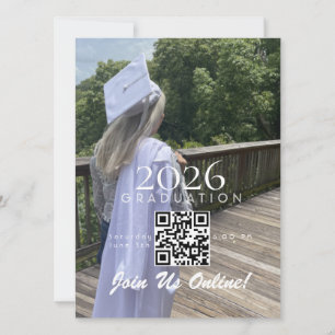 Utexamens online-inbjudan QR-kod 2026