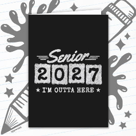 Utexamensår 2027 Student från avgångsklassen 2027 Kort