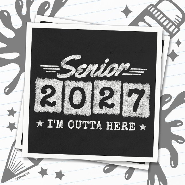 Utexamensår Avgångsklass 2027 Pappersservett (Skapare uppladdad)