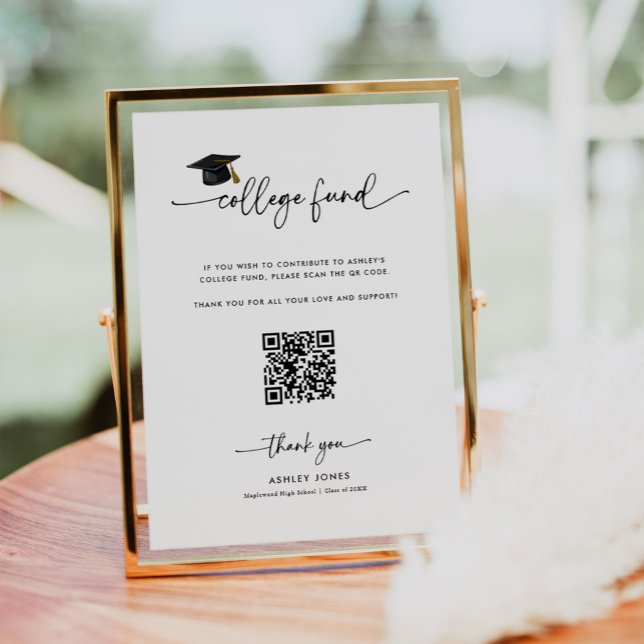 Utexamensdonation QR-kod Högskolefond Skylt (Skapare uppladdad)