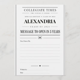 Utexamenshälsning att öppna om 5 år rådkort