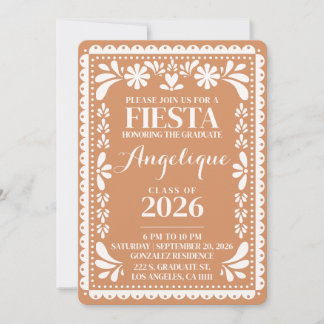 Utexamensinbjudan Papel Picado Klass 2026 Inbjudningar