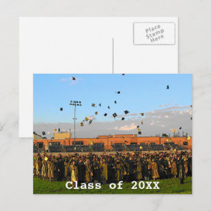 Utexamensklass 20XX på fältet Vykort