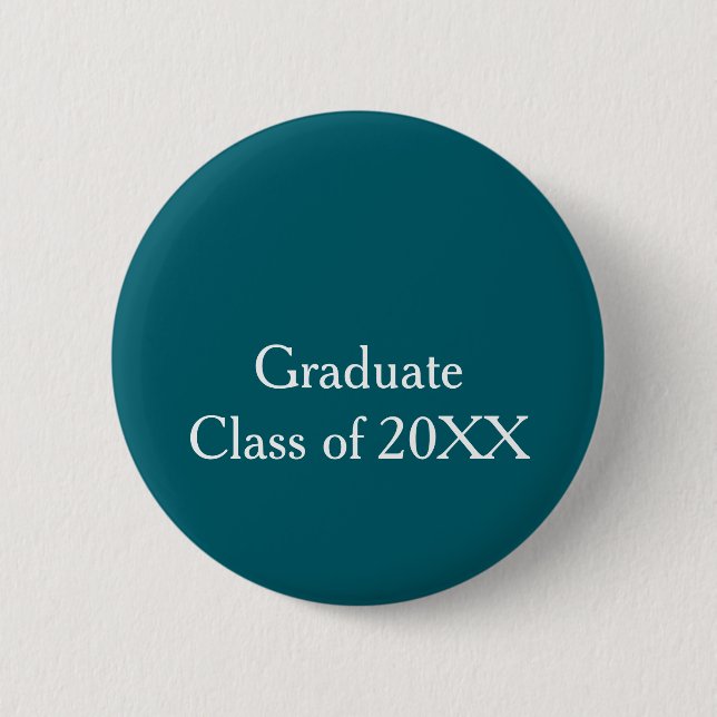 Utexamensklass 20XX turkos grattis årnamn Knapp (Framsida)