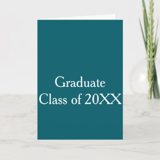 Utexamensklass 20XX turkos grattis årnamn Kort