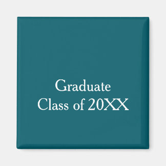 Utexamensklass 20XX turkos grattis årnamn Magnet