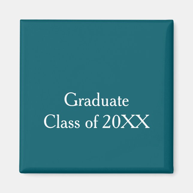 Utexamensklass 20XX turkos grattis årnamn Magnet (Framsidan)