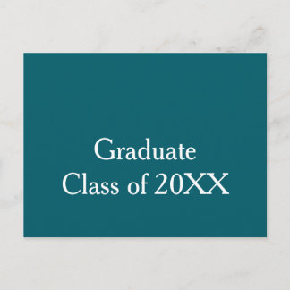 Utexamensklass 20XX turkos grattis årnamn Vykort