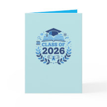 Utexamensmotiv Klass 2026 BlåTema Tom