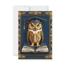 Utexamensönskemål Uggla som bär examenshatt