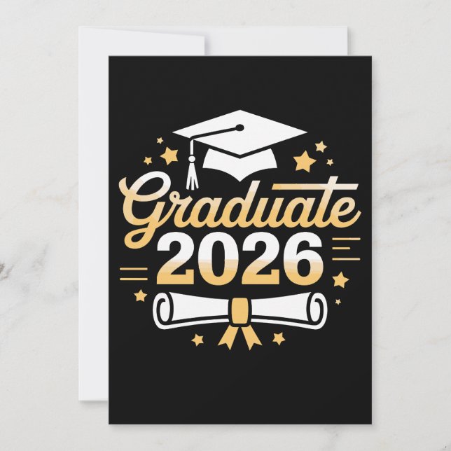 Utexaminerad 2026 examen 26 stolt familj meddelande (Framsida)