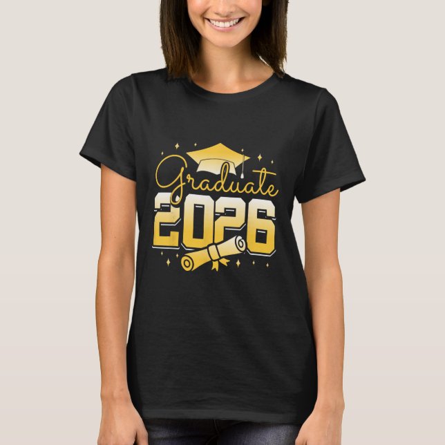 Utexaminerad 2026 Examenhatt Diplomafirande  T Shirt (Framsida)