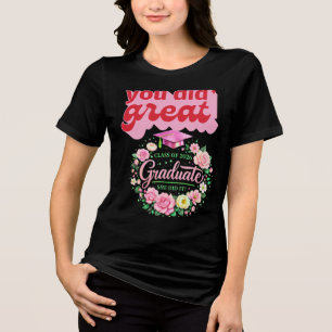 Utexaminerad 2026 Student Hon Gjorde Det Rosa Blom T Shirt