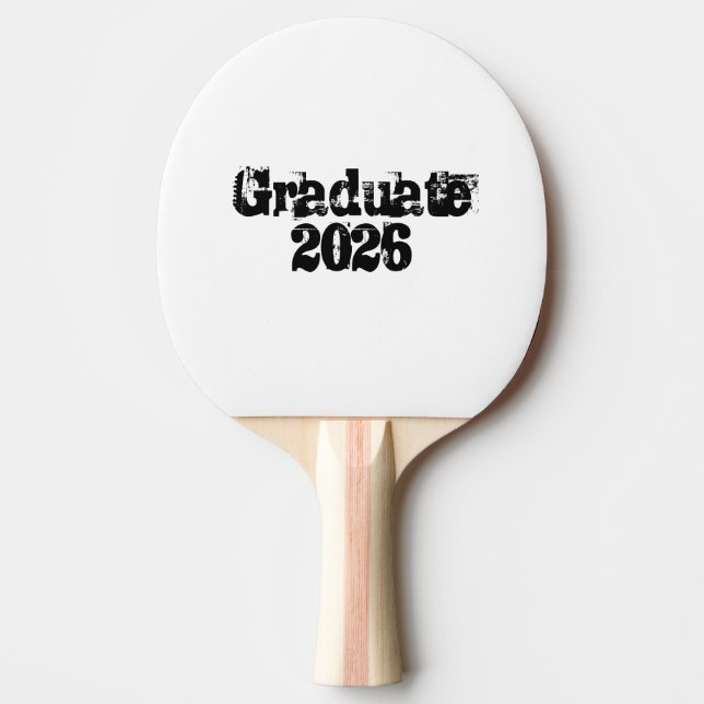 Utexaminerad 2026 Trendig Cool text  Pingisracket (Framsidan)