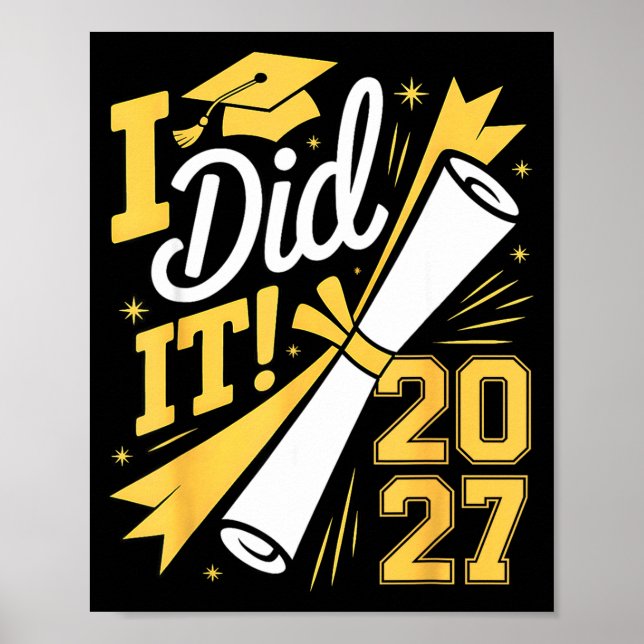 Utexaminerad 2027 examenklass 2027 senior poster (Framsidan)