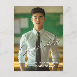 Utexaminerad Anpassad Foto och Inbjudan 2 Postkort