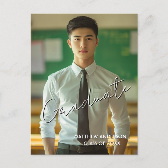 Utexaminerad Anpassad Foto och Inbjudan 2 Postkort (Framsida)